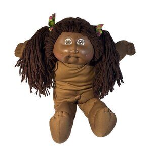 Cabbage Patch Kids Doll 1985 African American HM #2 Dimples Brown Eyes Pigtails